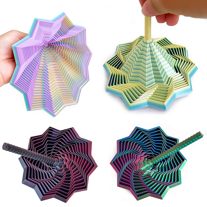 Board Game Print - 3D-printen Uitgebreid sensorisch fidget-stermodel Visuele illusie