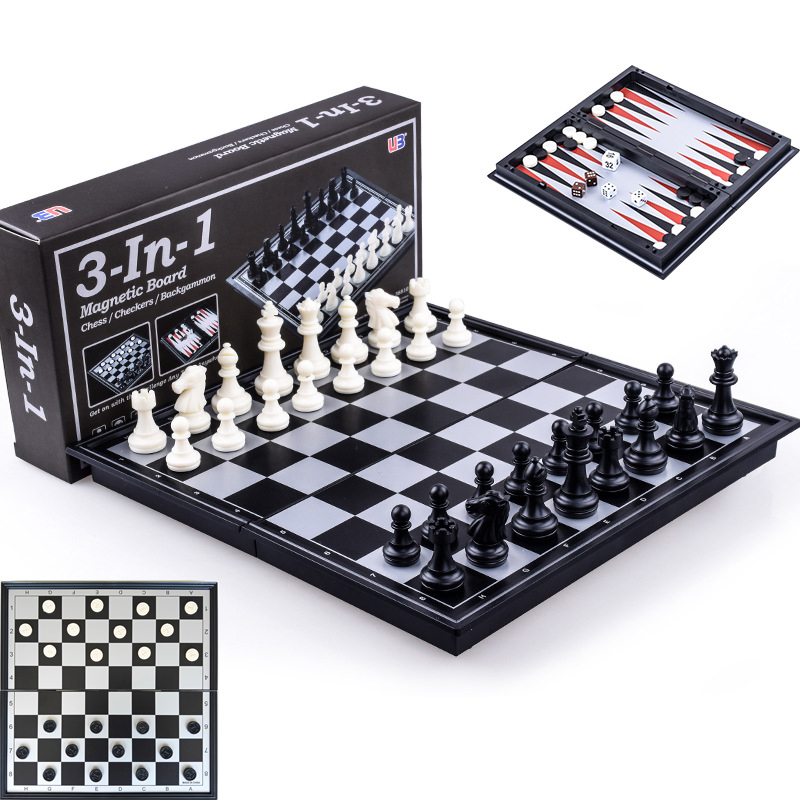 Board Game Operation - Opvouwbaar magnetisch schaakspel 25 cm dammen