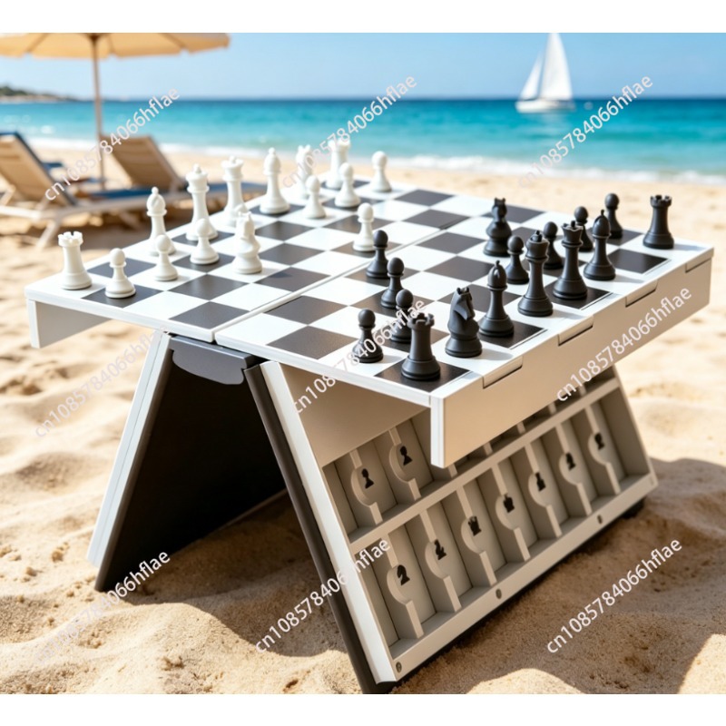 Board Game Print - Nieuw 3D-geprint opvouwbaar magnetisch schaakboek, draagbaar