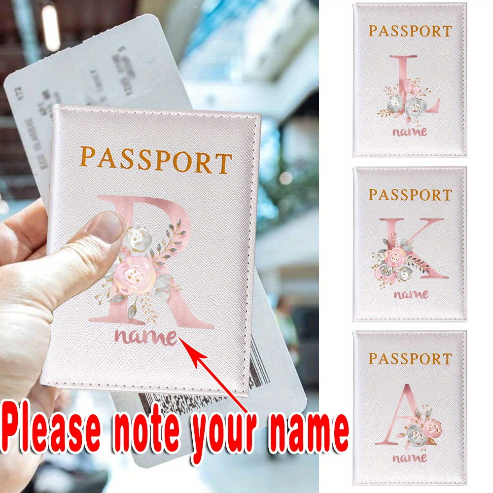Card Sleeves Protector - 1pc Aangepaste naam PU paspoorthouder Paspoorthoesbeschermer