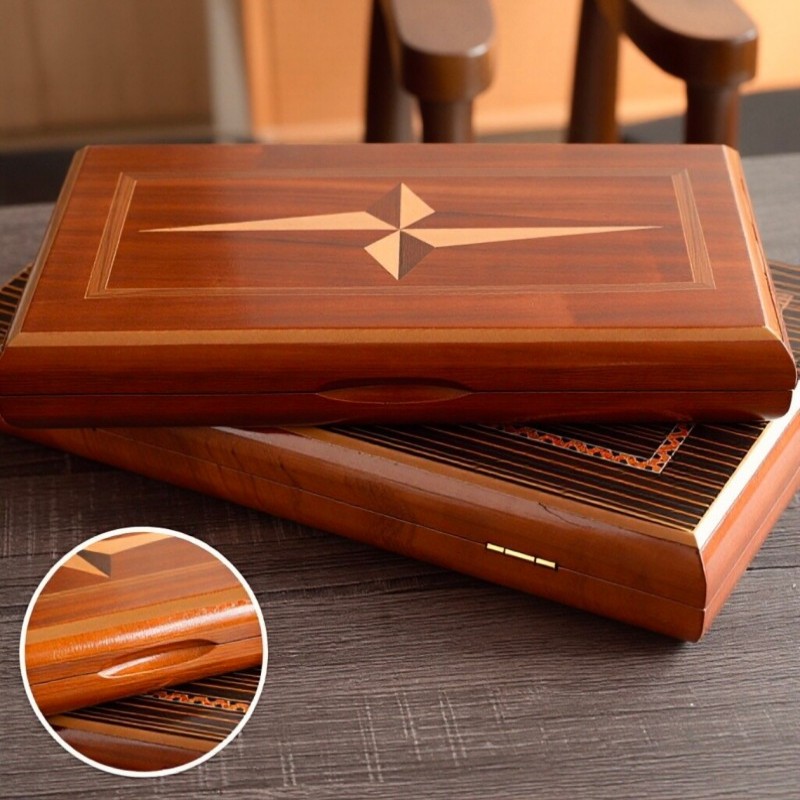 Board Game Operation - Massief houten backgammon 11-19 inch luxe