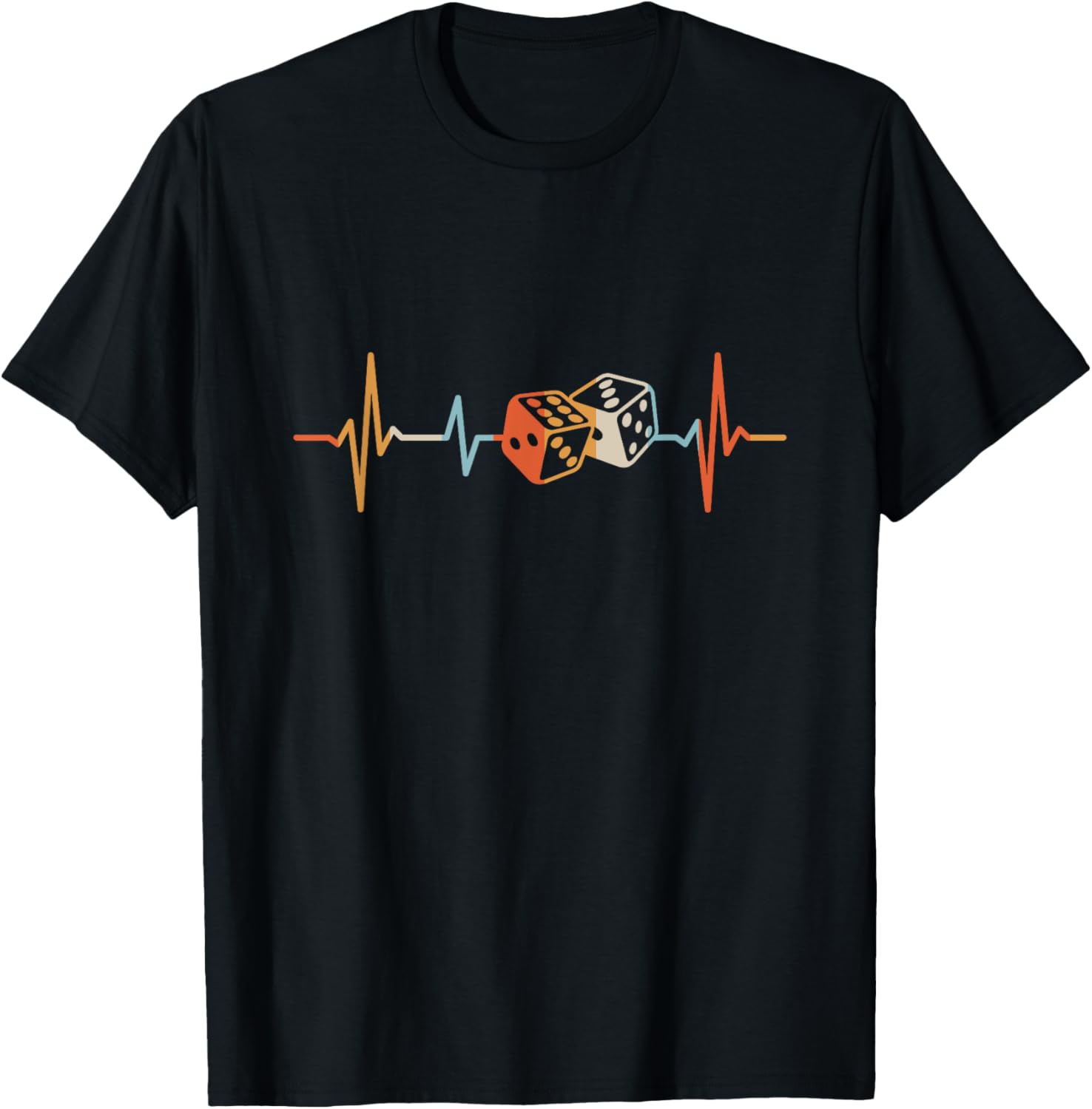 Board Game Print - Bordspel Heartbeat Dice T-shirt Vintage Kleding