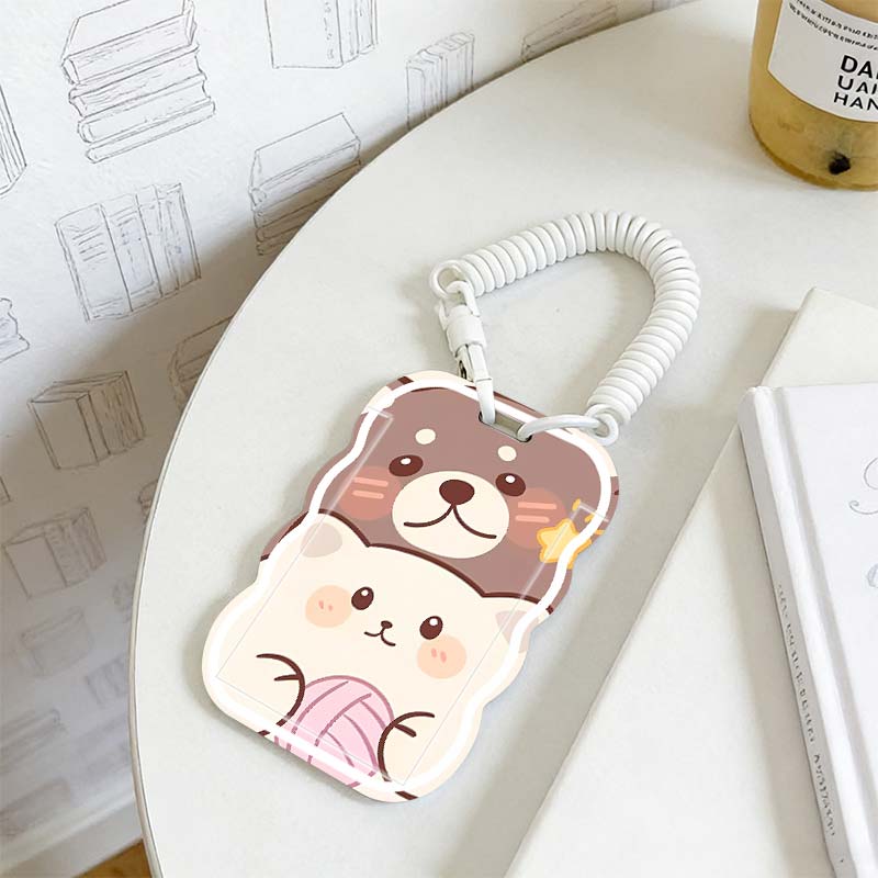 Card Sleeves Protector - Kaarthoes voor rekbare koordjes, fotohouder, beschermhoes