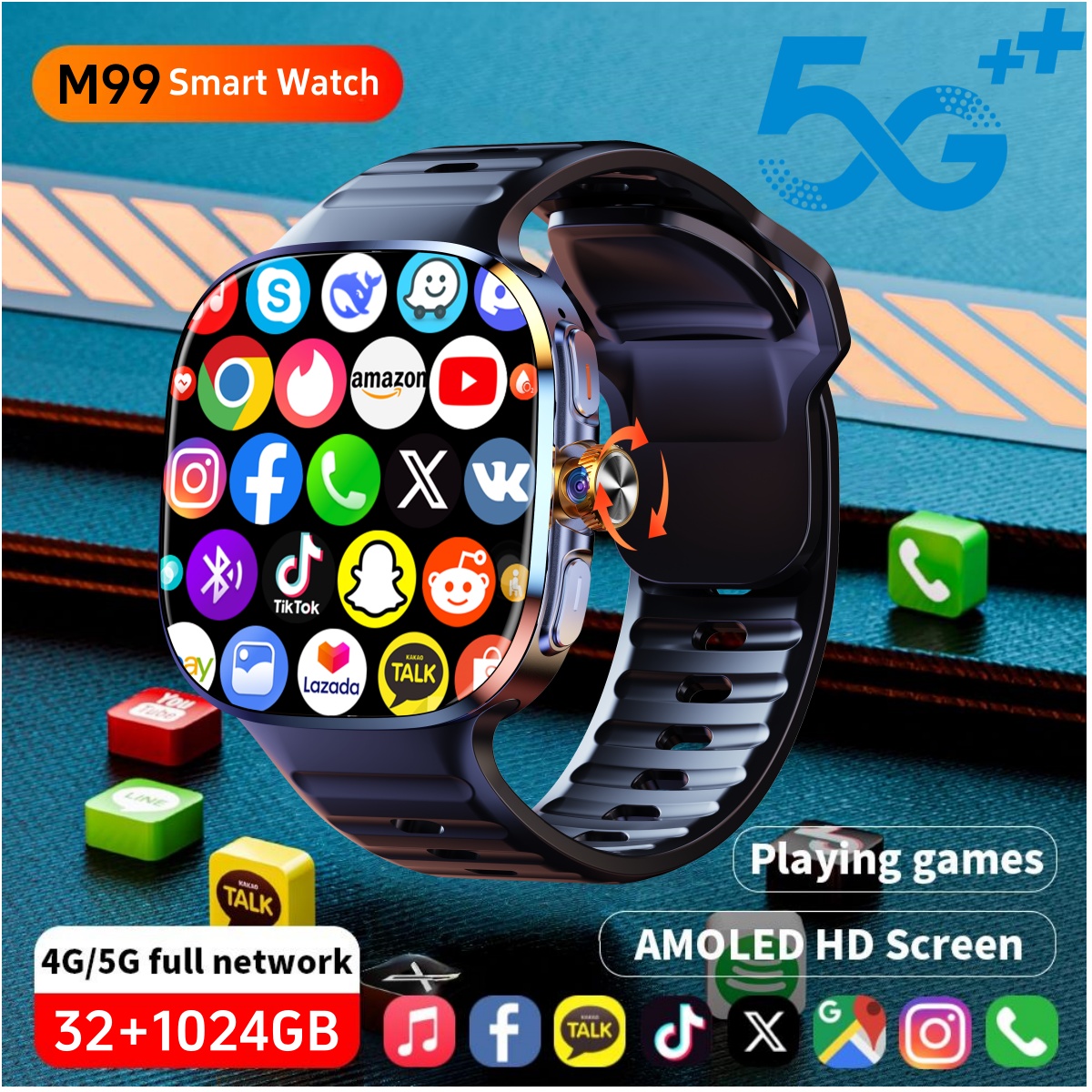 Board Game The Sims - M99 4G 5G Volledige Netcom Smartwatch