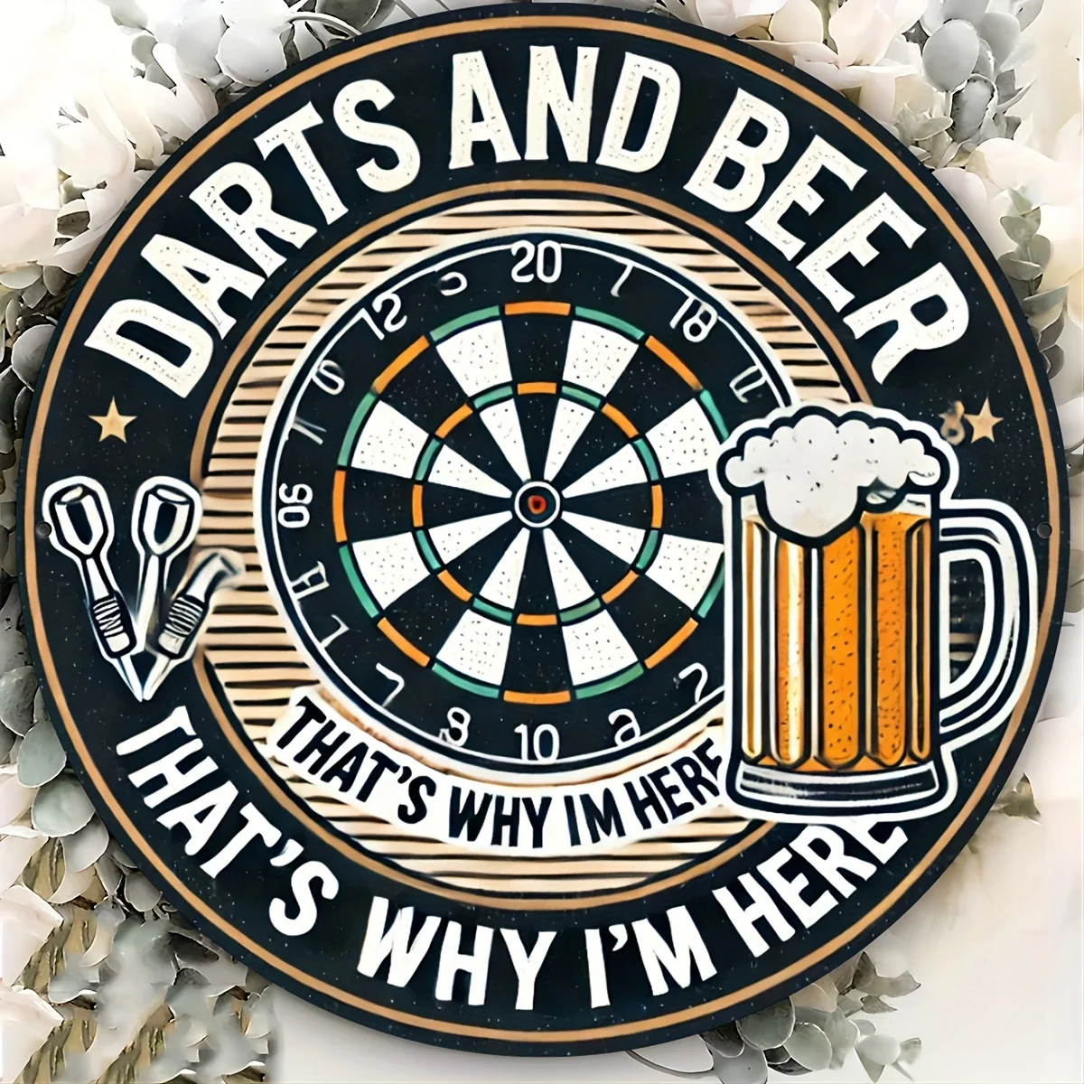 Board Game Quote - Dartbord Bierpul Grappig Citaat Ronde Tinbord