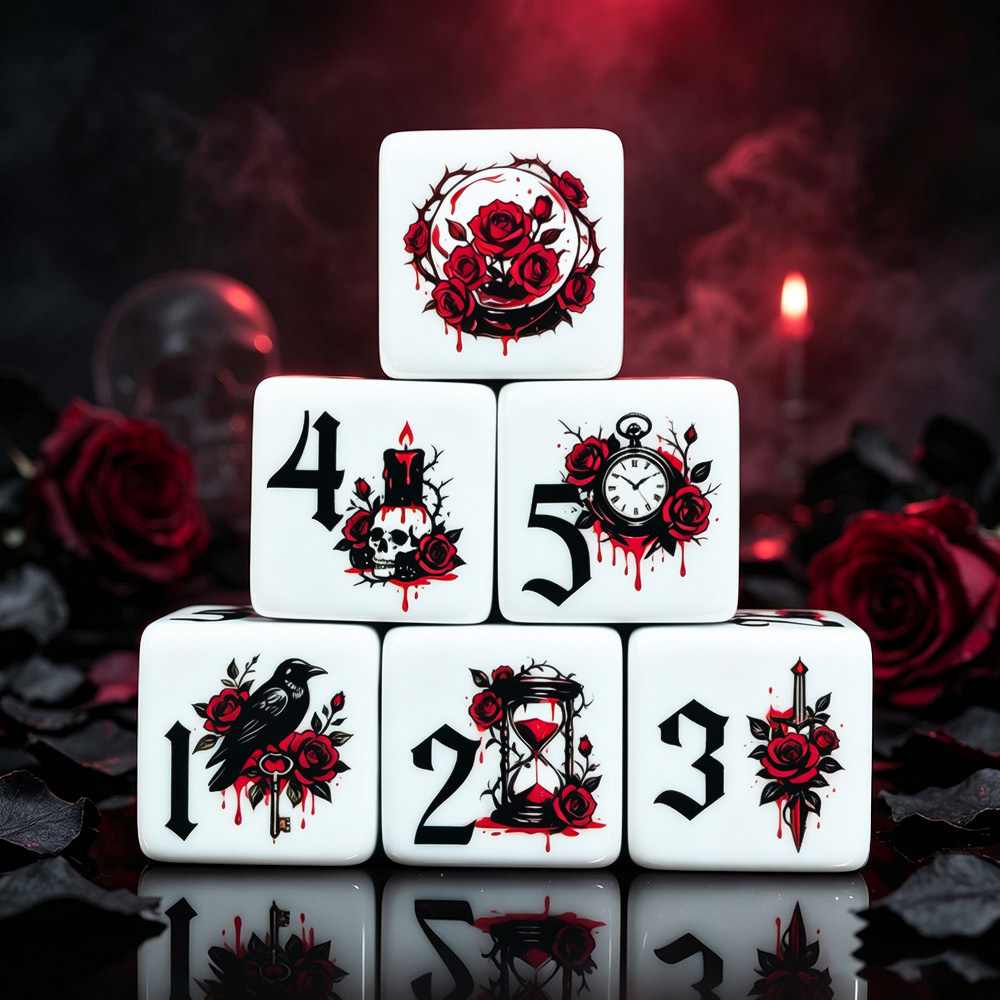 12 stuks Gothic Rose 16MM bedr - Board Game Print recensie en prijs