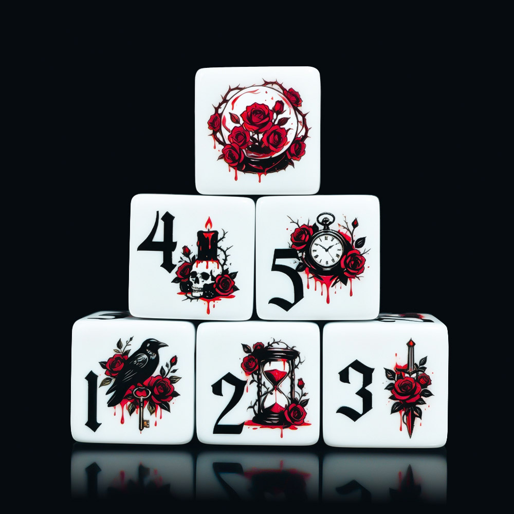 12 stuks Gothic Rose 16MM bedr - Board Game Print recensie en prijs
