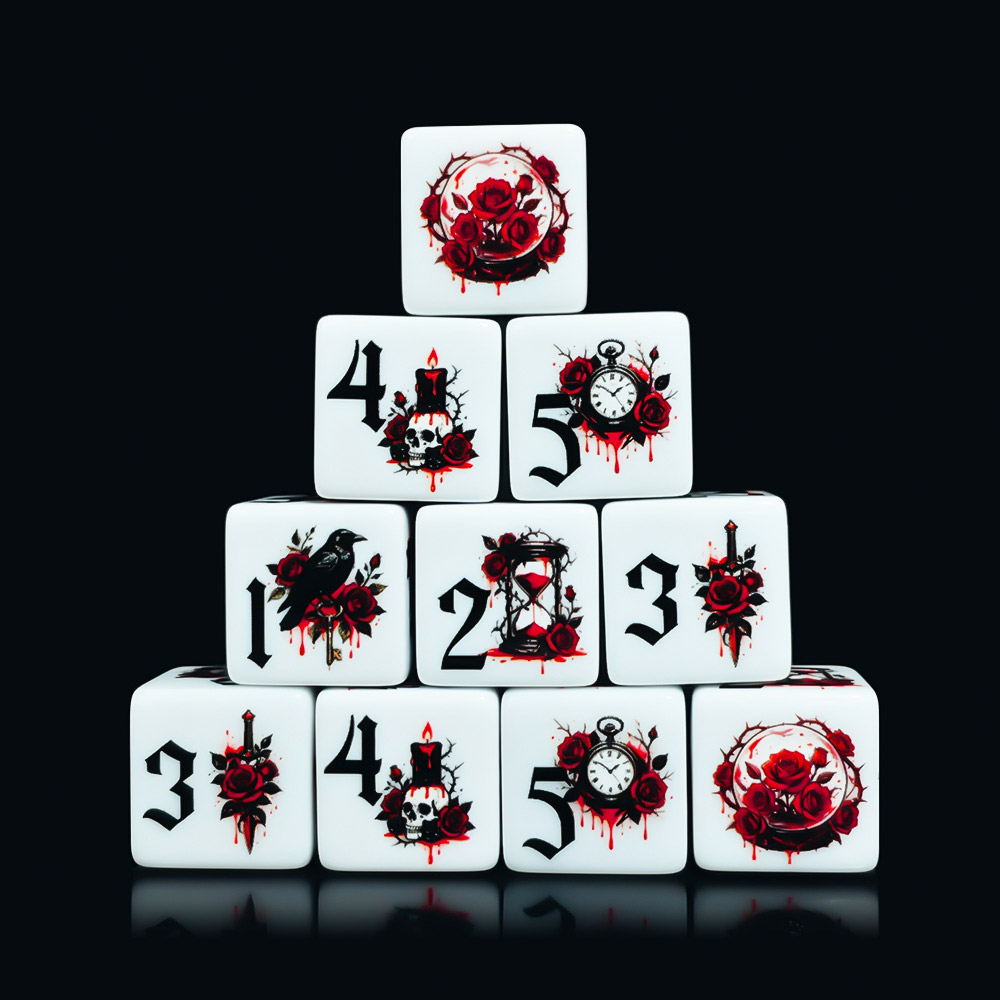 12 stuks Gothic Rose 16MM bedr - Board Game Print recensie en prijs
