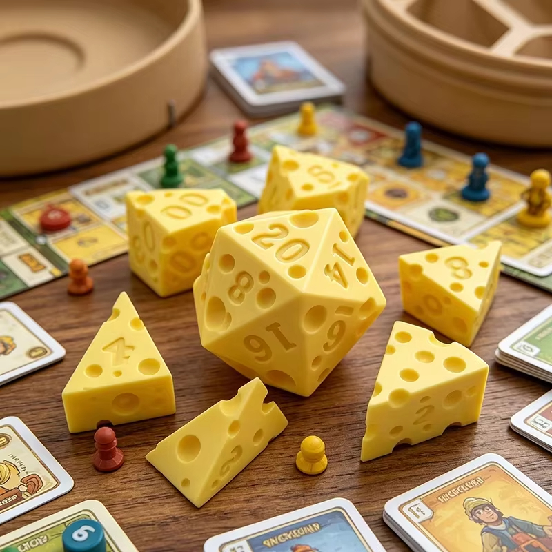Irreguliere kaasblokjes dobbel - Board Game Print recensie en prijs