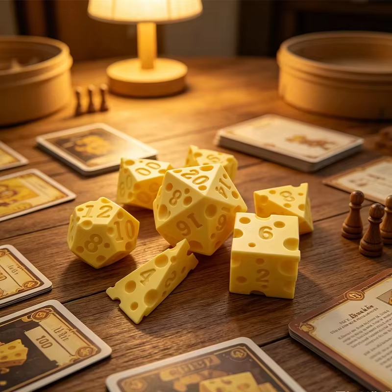 Irreguliere kaasblokjes dobbel - Board Game Print recensie en prijs