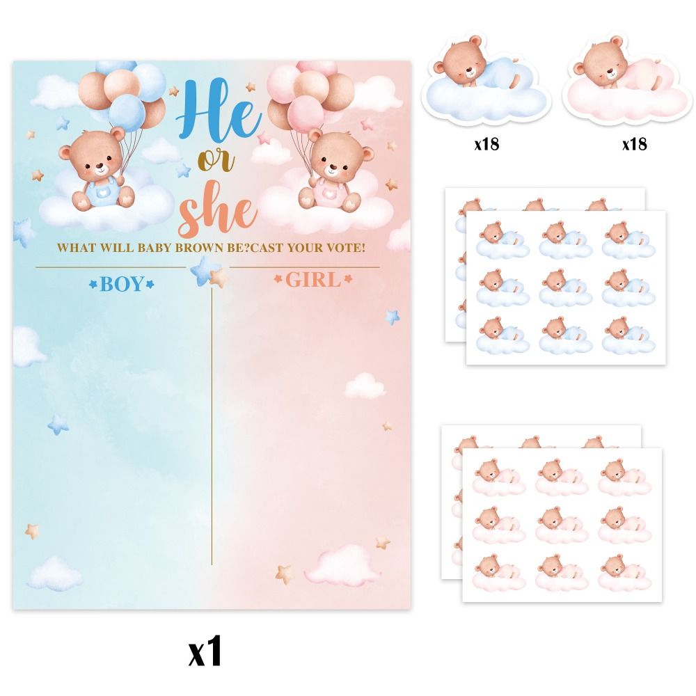 Met stickers Geslacht onthuld  - Board Game Quote recensie en prijs