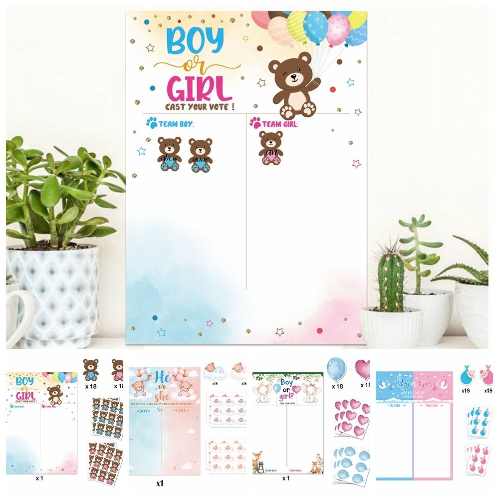 Met stickers Geslacht onthuld  - Board Game Quote recensie en prijs