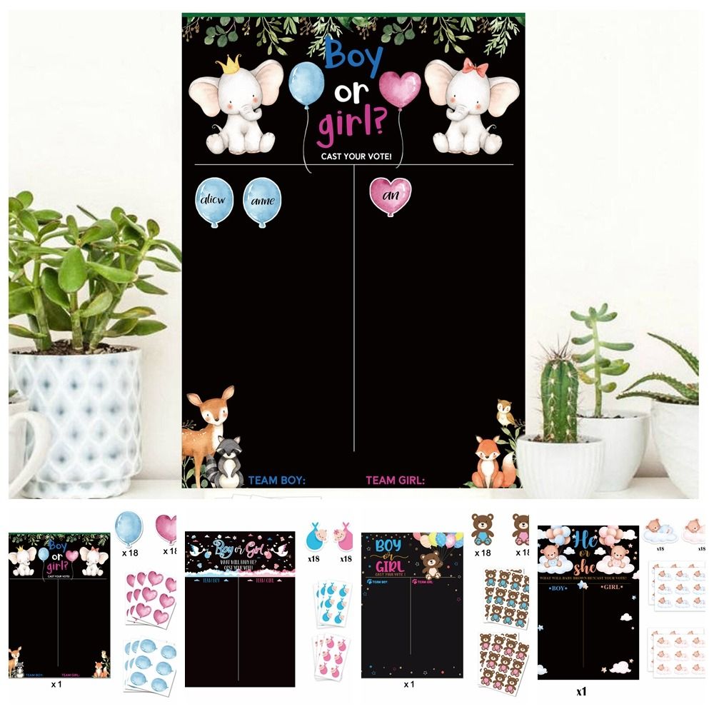 Met stickers Geslacht onthuld  - Board Game Quote recensie en prijs