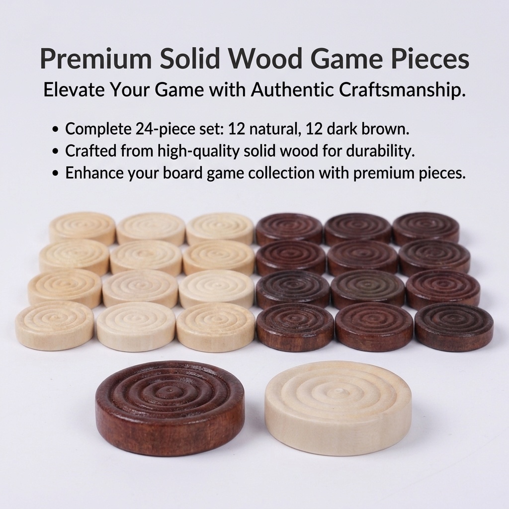 24 stuks/set houten ronde dams - Board Game Operation recensie en prijs
