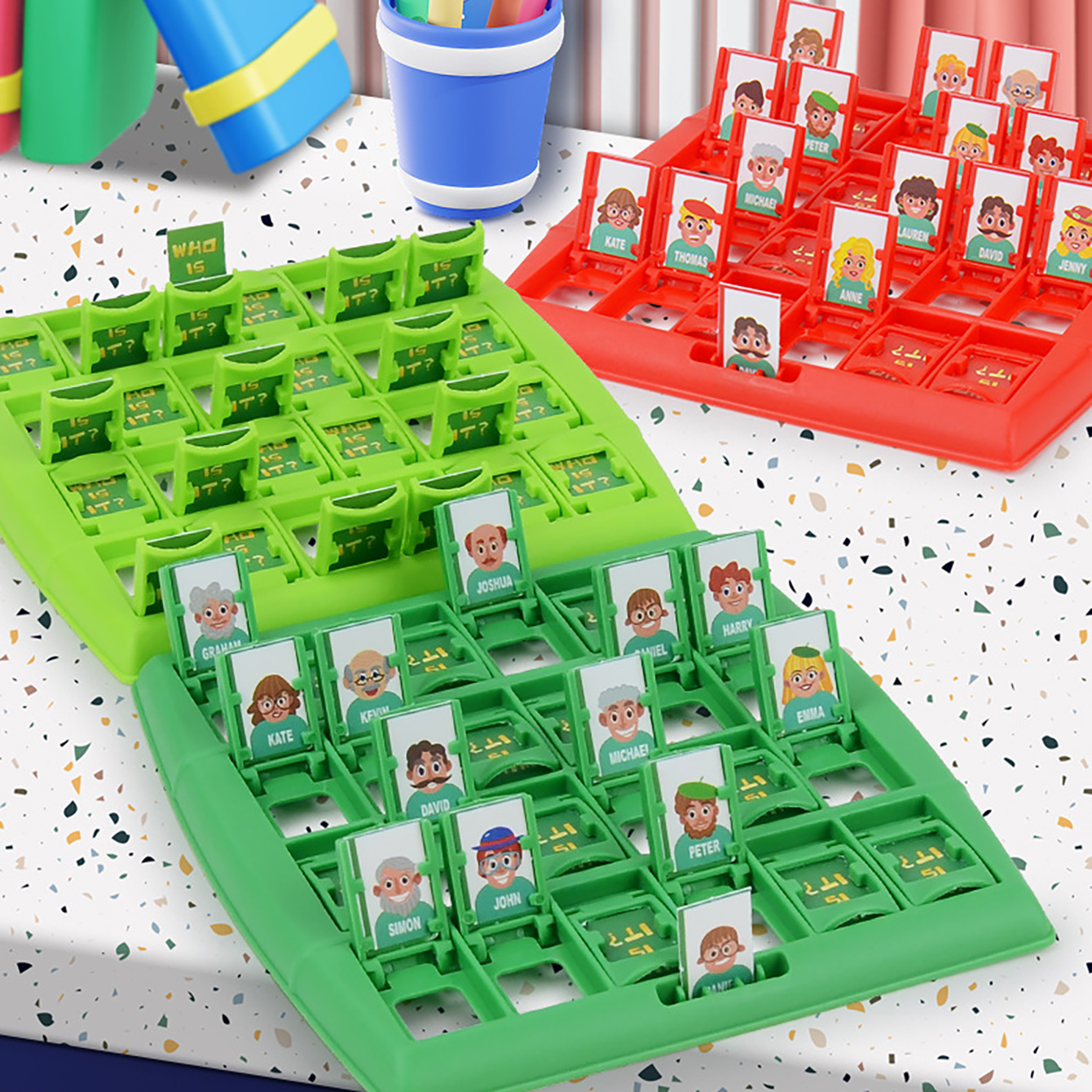 Familie raden bordspel Wie ben - Board Game Who Is It recensie en prijs