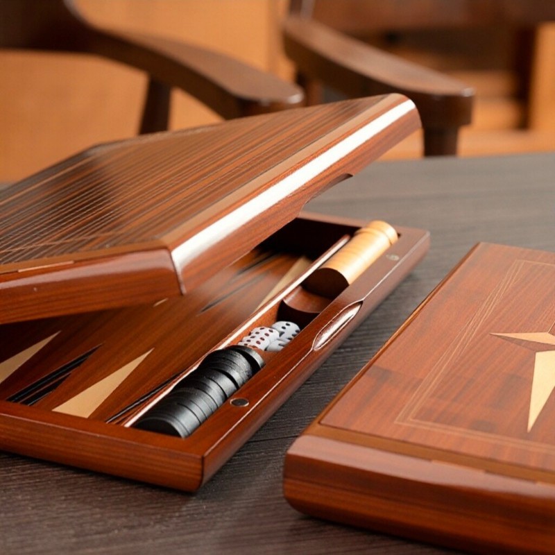 Massief houten backgammon 11-1 - Board Game Operation recensie en prijs