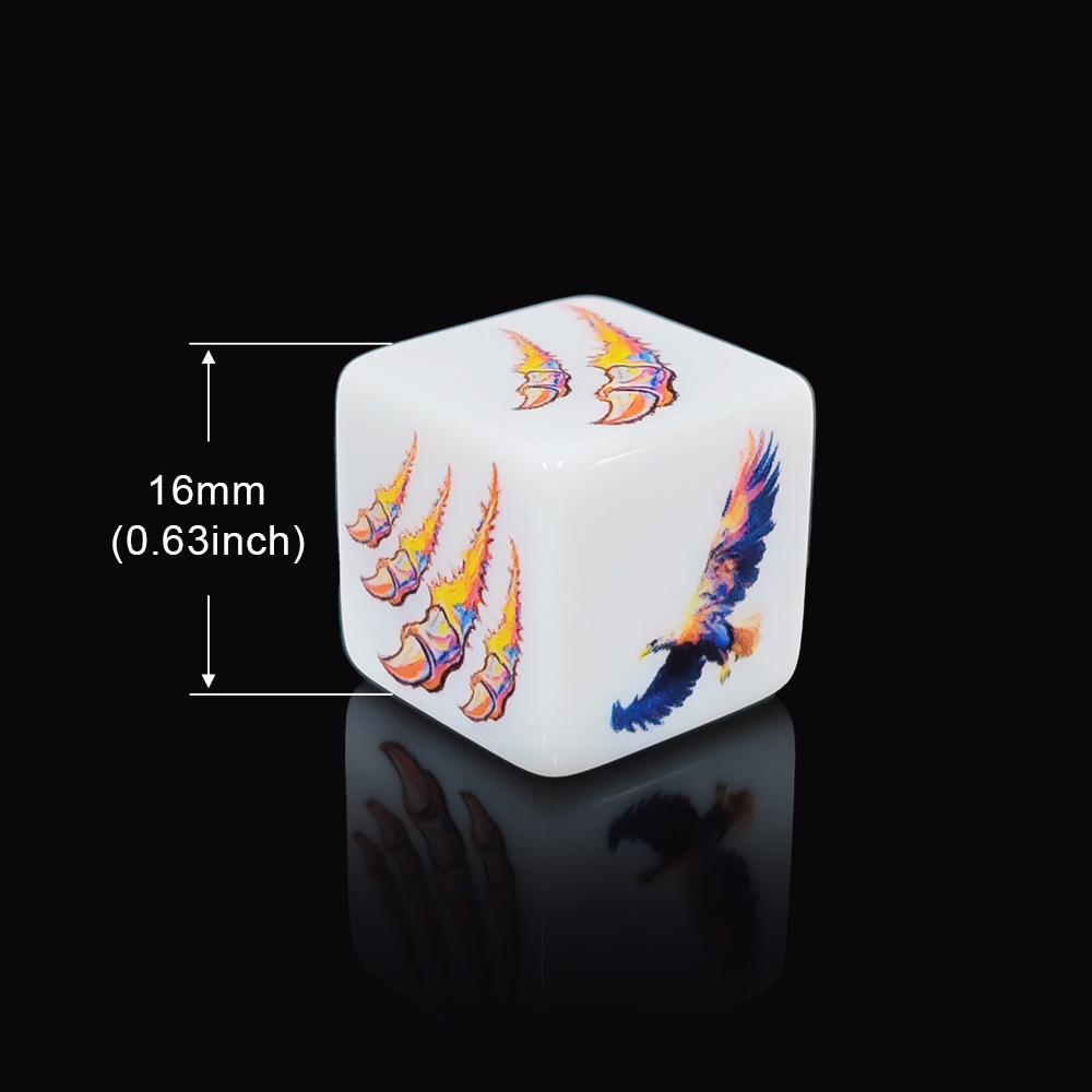 12 stuks witte acryl D6 dobbel - Board Game Print recensie en prijs