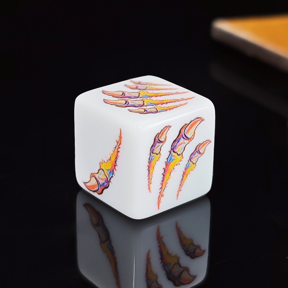 12 stuks witte acryl D6 dobbel - Board Game Print recensie en prijs