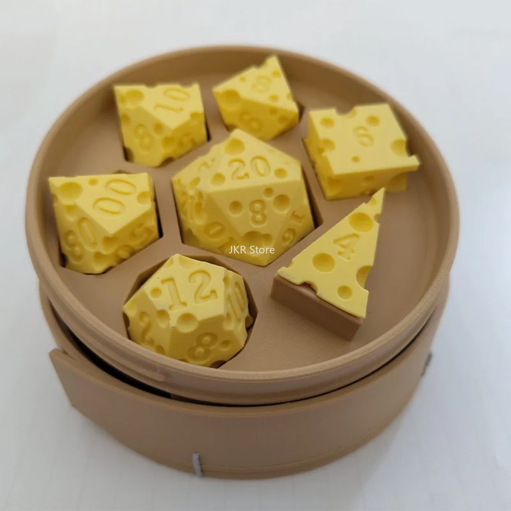 3D-geprinte kaasdobbelstenense - Board Game Print recensie en prijs