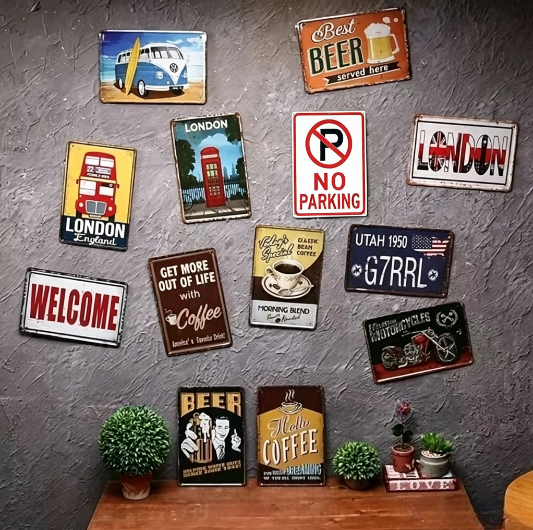 Vintage Metal Poster Bord - 