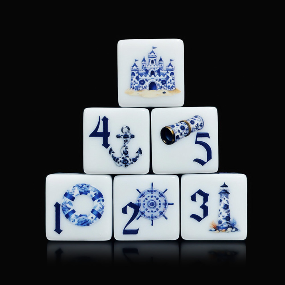12 stuks blauwe nautische 16MM - Board Game Print recensie en prijs