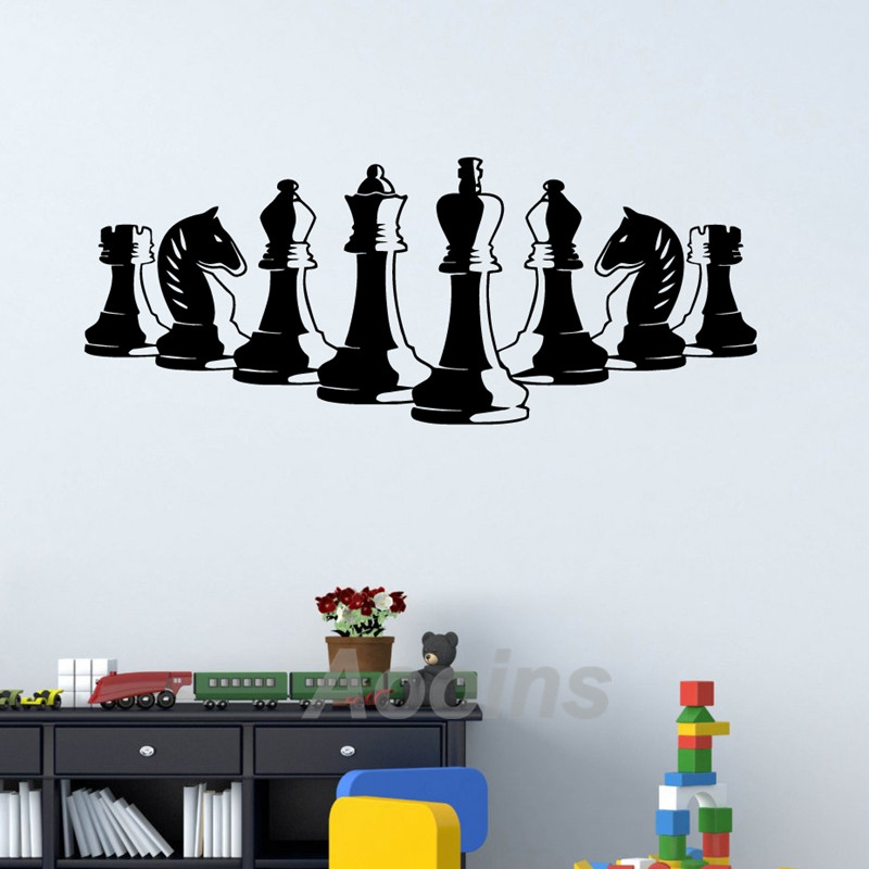 Schaakstukken muurtattoo slaap - Board Game Quote recensie en prijs